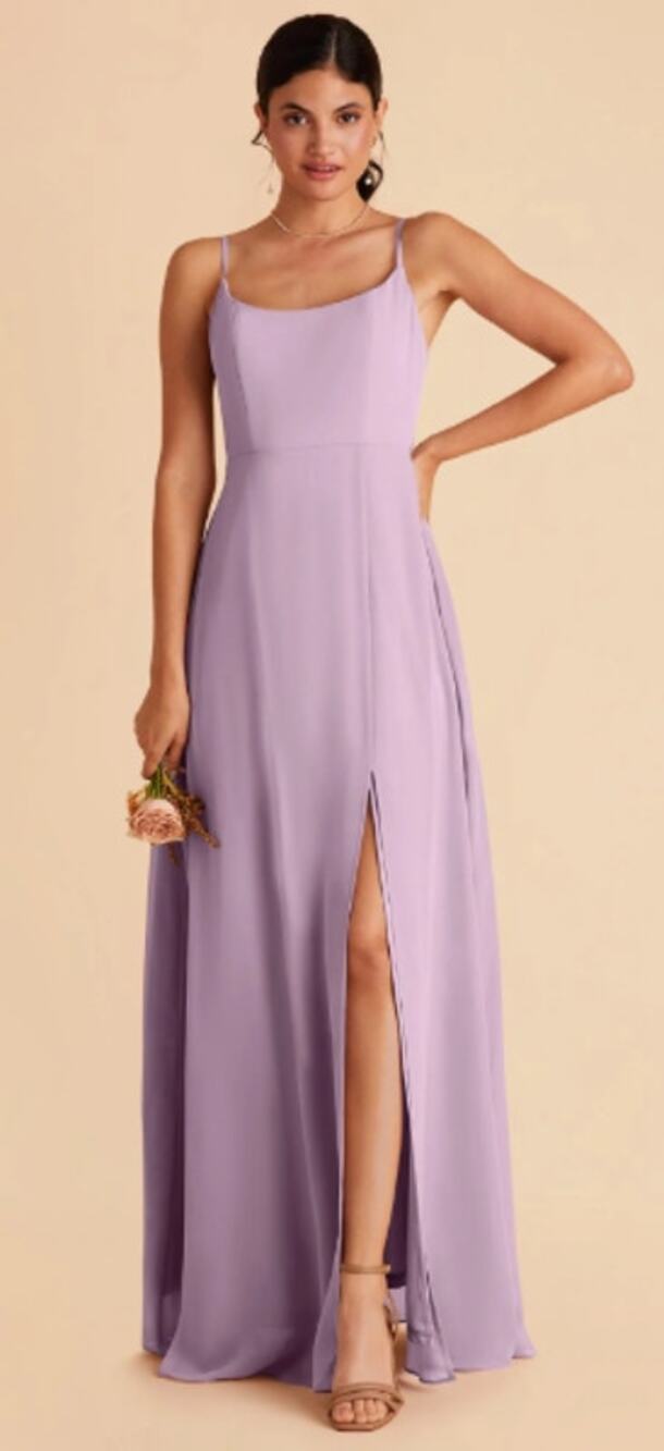 NWT Birdy Grey Amy Lavender Chiffon Maxi Dress Size M